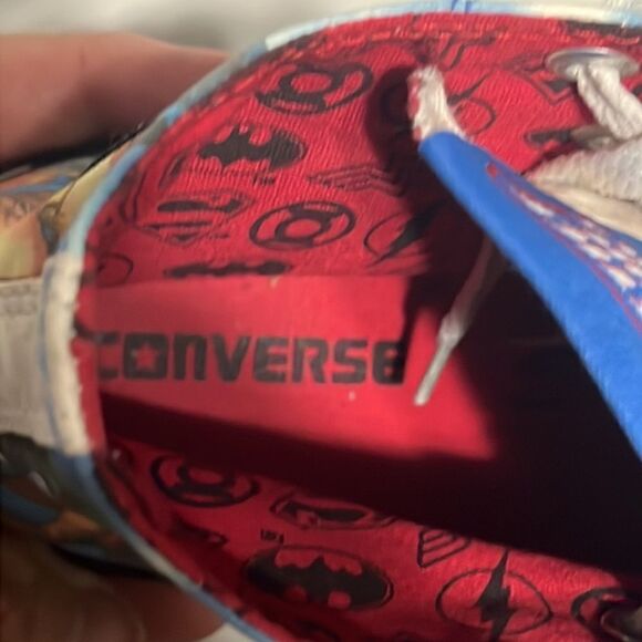 🔥🔥 Converse All Star High Top Men 7 / Women 9 Justice League DC Comics Shoes - Picture 11 of 12